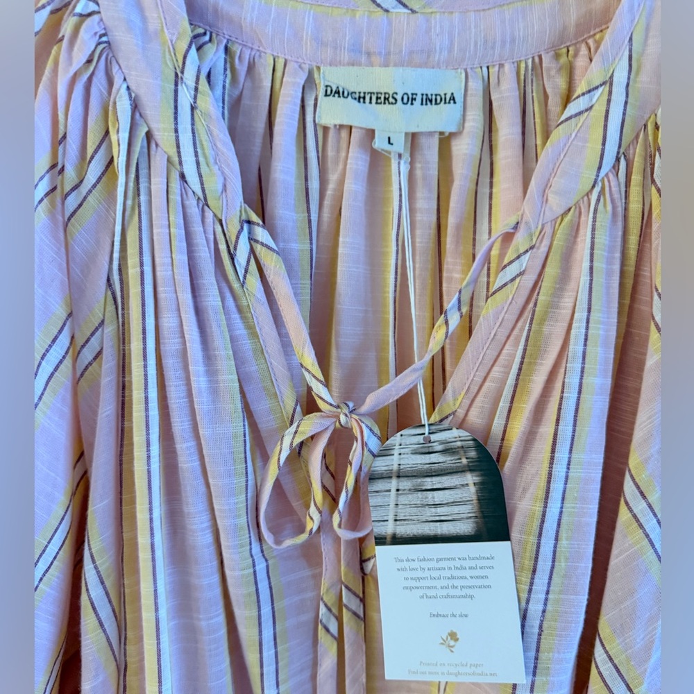 Daughters of India Poet Mini Dress in Pink Sorbet - Picture 9 of 13